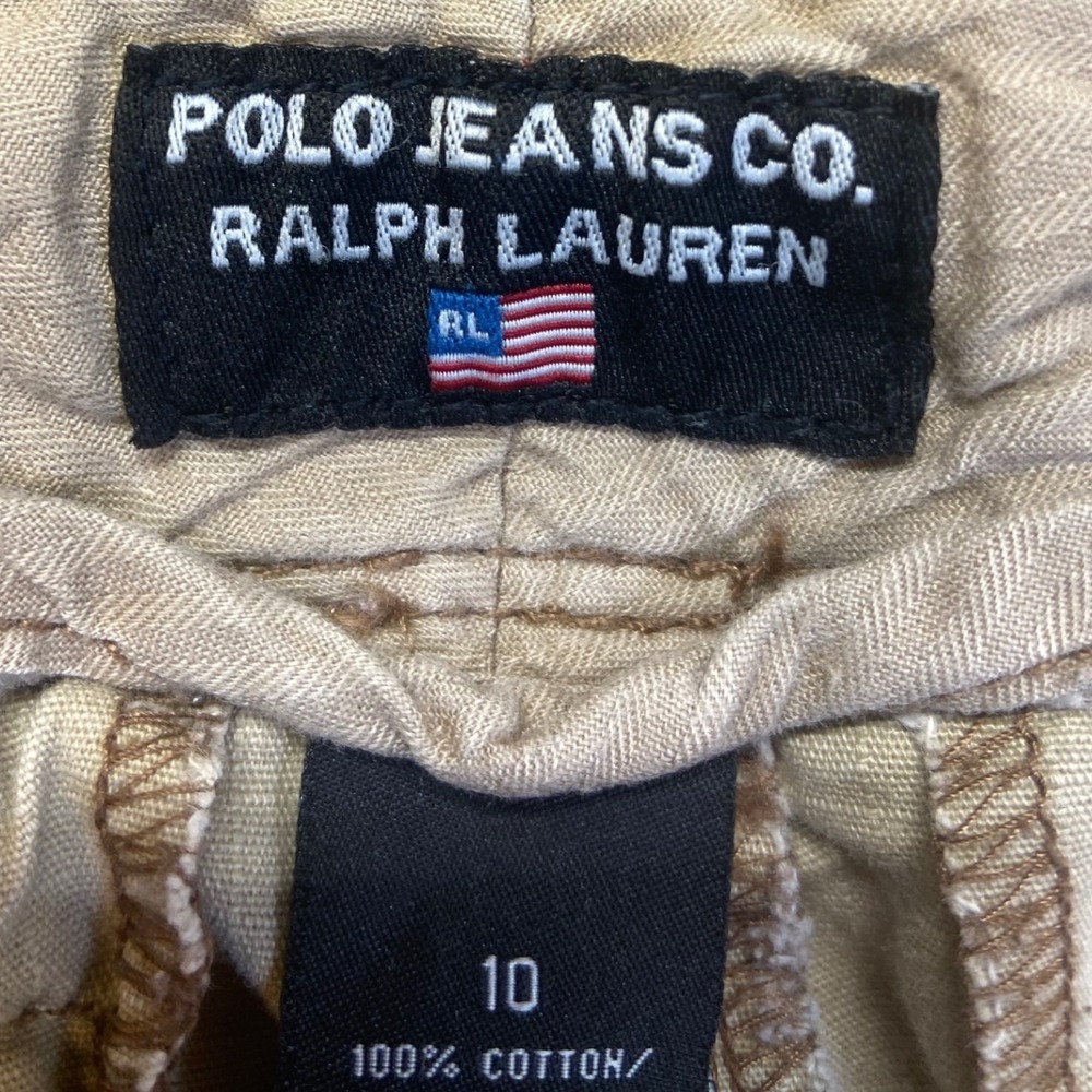 Polo Jeans Co Ralph Lauren Cargo Pants Womens 10 Tan Excellent Ripstop Cropped - Picture 3 of 10